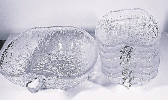 7-piece glass fruit salad Bowls set "apple" Made in Italy (photo 5 of 10)