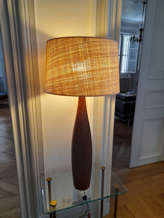 Grande lampada danese modernista in teak, firmata ESA vintage – Lampade da tavolo, Wood (photo 2 of 8)