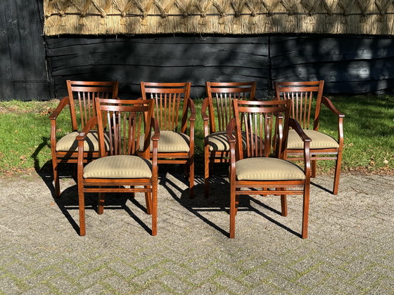 Image 1 of Schuitema Uitschuifbare Tafel Met 6 Stoelen