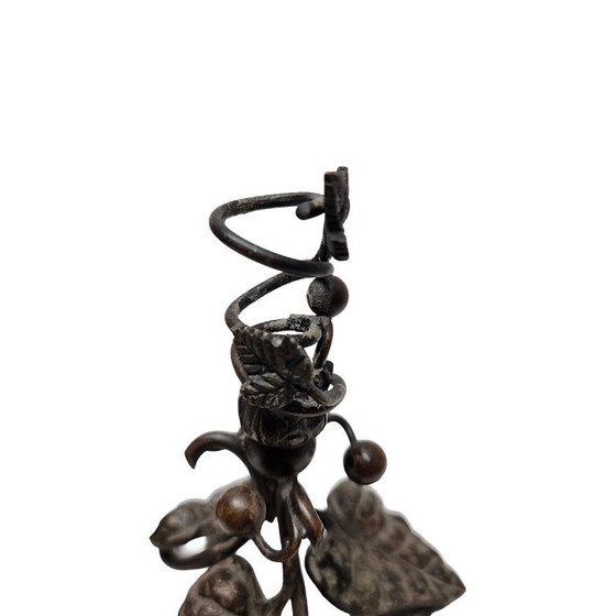 Image 1 of Chandeliers français anciens à décor de feuilles, vers 1900