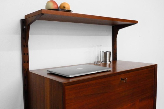 1/1 Poul Cadovius Royal System Secretary Bar Teak 60s, Wall cabinet, Wood, Brown (photo 12 of 12)
