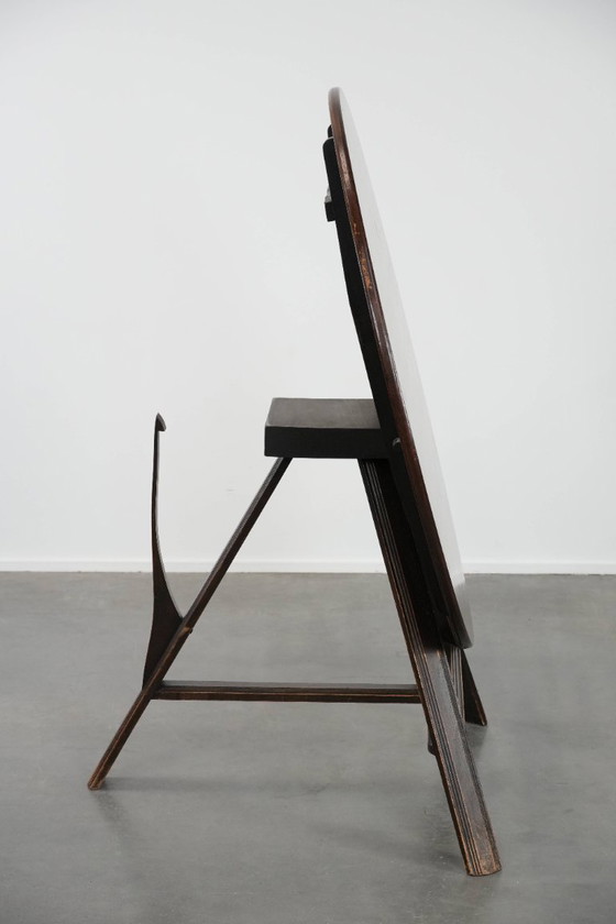 Image 1 of Dutch dining table/folding table from the 20th century, 105 cm diameter