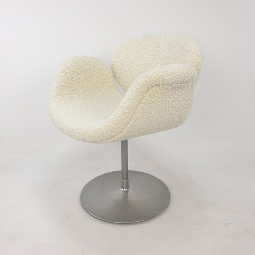 Vintage Tulip white armchair by Pierre Paulin for Artifort, 1980s