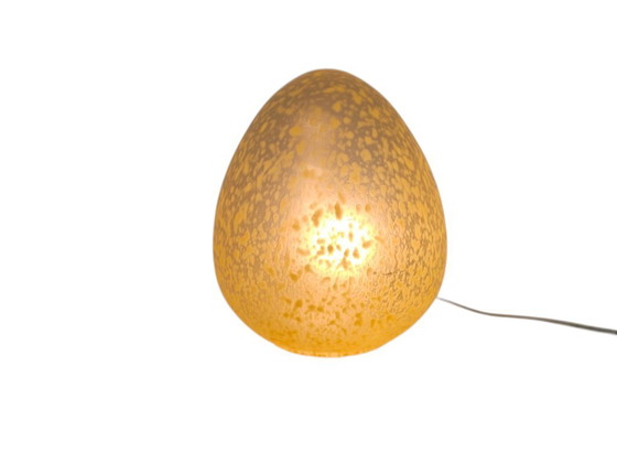 Image 1 of W.L.P. verlichting - Duitsland - Egg lamp - gemarmerd glas - 80's