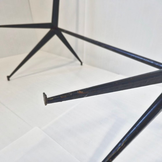 Image 1 of ETAGERE VINTAGE 1950 PIEDS COMPAS JEAN PROUVE MAURICE NOVARINA BUVETTE EVIAN 50S