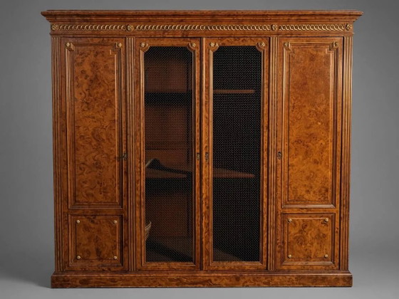 Louis XVI stijl Boekenkast., Boekenkasten, Hout, Bruin (foto 7 van 7)