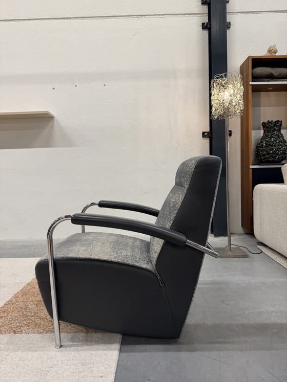 Image 1 of Leolux Scylla Hoog fauteuil memory stof grijs