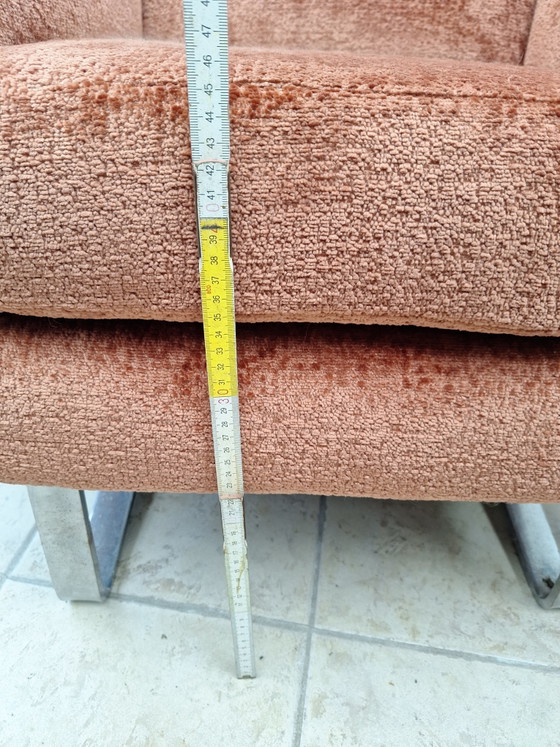 Chaise à bascule rétro – Fauteuils, Textile, polished steel (photo 12 of 12)