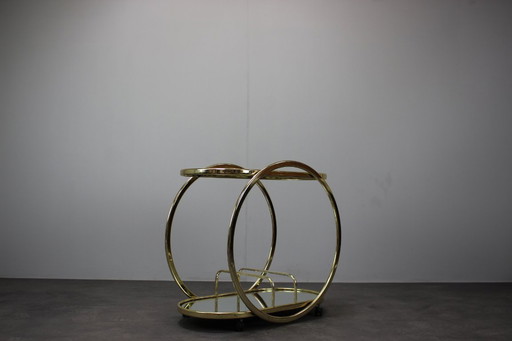 Mid Century Coctail-Bartisch aus Messing, 1970er Jahre, Deutschland