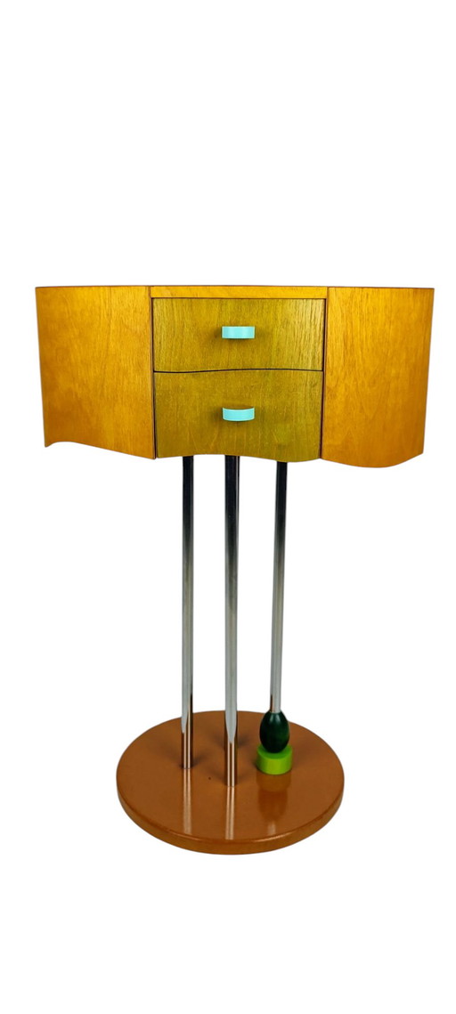 Postmodern yellow cabinet design 1990s