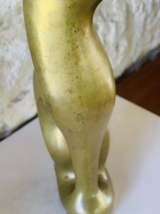 Image 1 of Sculpture de chat siamois en laiton