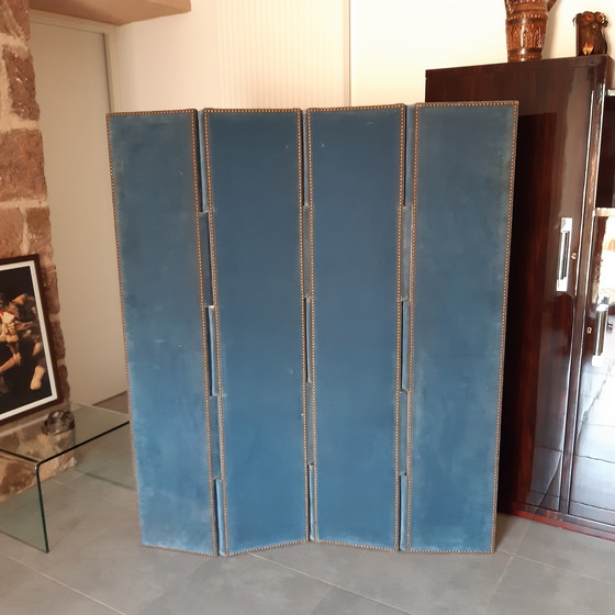 Image 1 of Antique 4-leaf or 4-panel folding screen. Recto-Verso