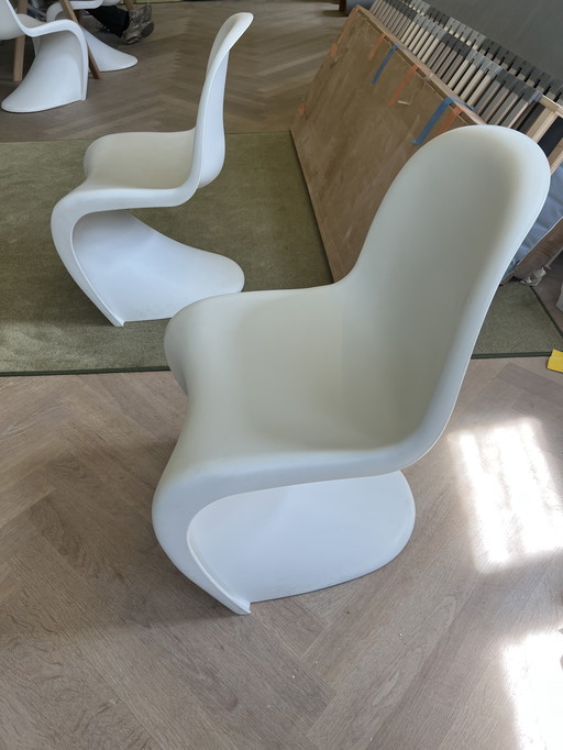 6x vitra verner panton s chair white