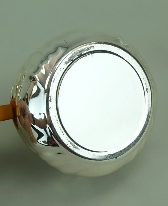 Image 1 of 6 tea glasses in chrome-plated metal holders with bakelite handles, art deco, 1930s 40s