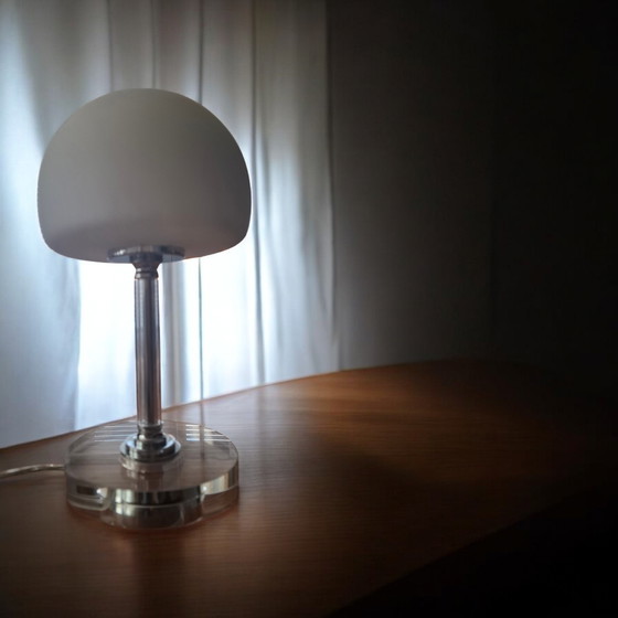 Image 1 of Space Age Mushroom Tafellamp – Chrome & Acryl – Touch Dimmer