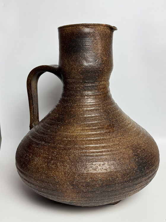Image 1 of Giant Mid-Century Design Brutalist Studio Ceramic Handcrafted Jug, West Germany, 1960s