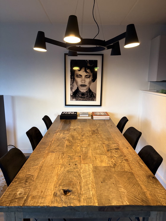 Image 1 of Si tratta del lampadario RoMi Biarritz a 5 bracci - Nero opaco