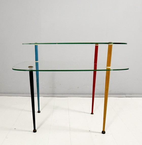 Image 1 of Side table by Edoardo Paoli, model: Arlecchino for Vitrex, Milan/Italy, 1950s