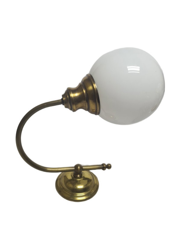Art Deco wandlamp, Polen, jaren 1950 – Wandlampen, Glass, Brass (photo 4 of 7)