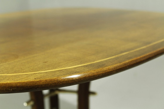 Image 1 of Gebogen houten bijzettafel, Duitsland, jaren 1950