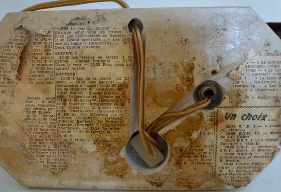 Image 1 of 2 lampes de table vintage sur socle en marbre.