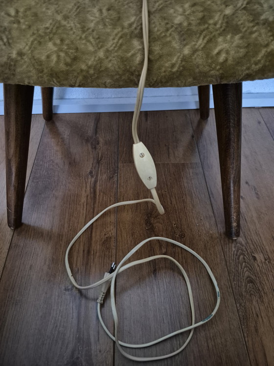 Image 1 of Vintage Hollywood Regency Italiaanse keramiek tafellamp duiven op boomstam 