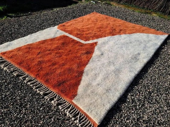 Tappeto marocchino Mrirt terracotta ed ecru 300x200 cm – motivo astratto – Tappeti, Lana, Cotone, Abstract (photo 5 of 11)
