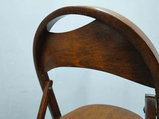 Image 1 of Paire de chaises pliantes Bauhaus B751 par Ligna, Tchécoslovaquie, années 1930