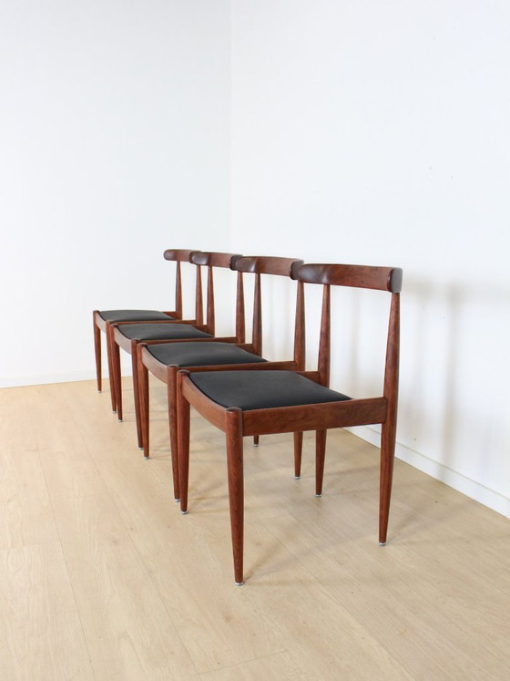 Vintage 4× Stoelen – Alfred Hendrickx Belform – Eetkamerstoelen, Wood (photo 12 of 12)