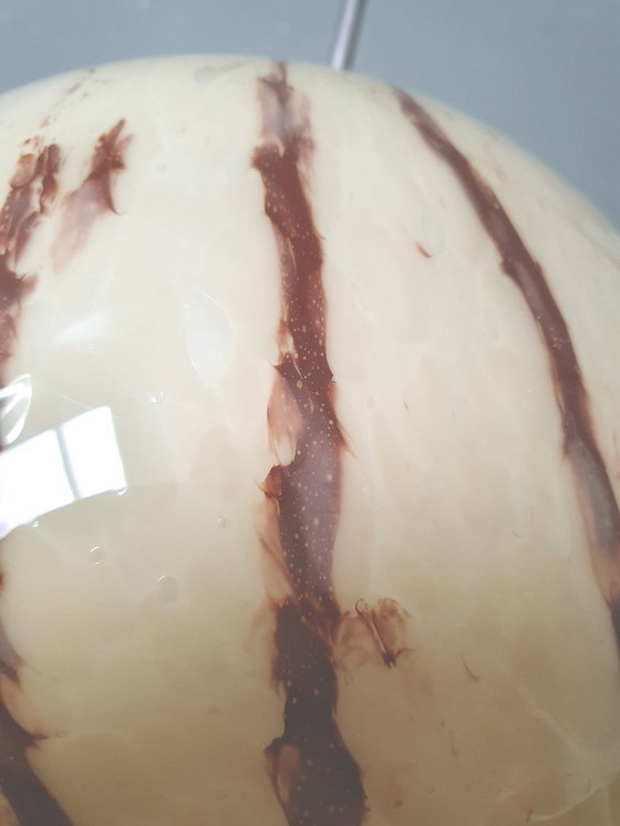 Image 1 of Art Deco vintage pendant lamp made of marbled glass