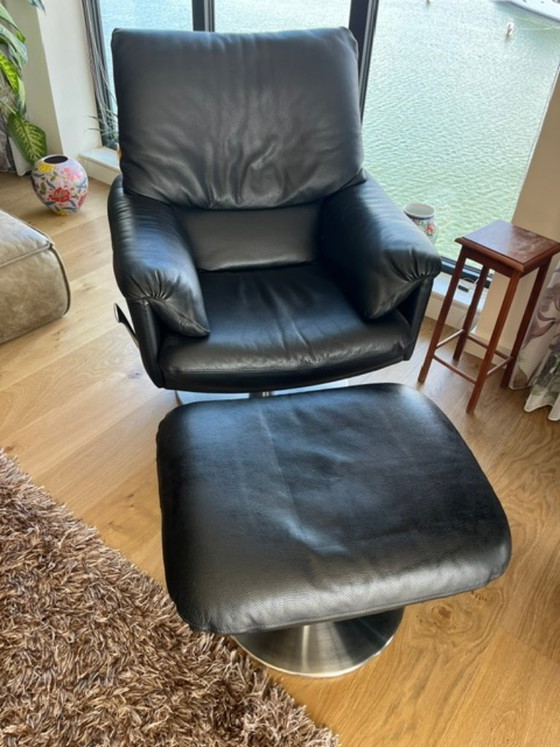 Sehr schöner Leolux CeCe Drehsessel aus schwarzem Leder – Leather (photo 3 of 6)