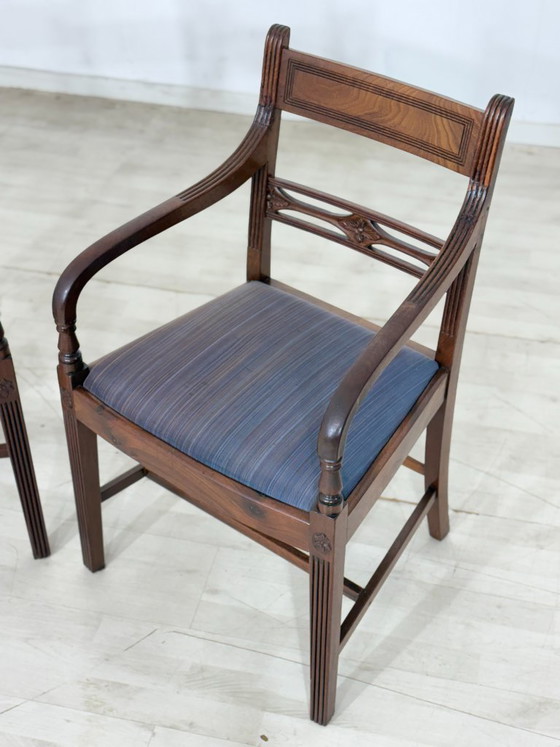 Chaise de salle à manger anglaise élégante | Chaise de bureau | Chaise en acajou | Chaises vintage (photo 6 of 15)