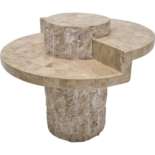 Mesa de centro vintage de piedra Mactan de Magnussen Ponte, 1980