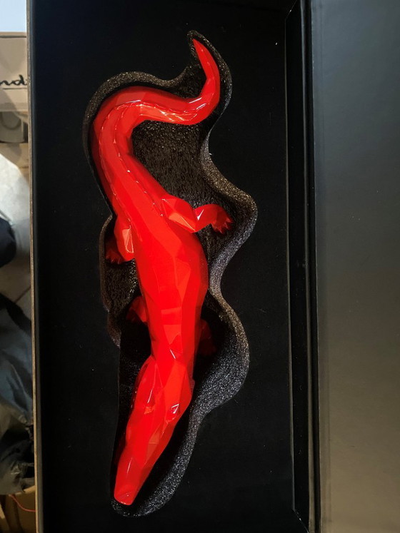 Image 1 of Crocodile CROCO Spirit Red edition by Richard Orlinski, new 2024