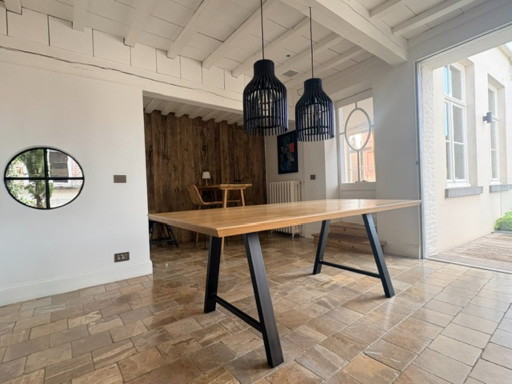 Albert Vincent Sheppard Table 200cm x 100 cm – eettafels, Wood, Metal (photo 2 of 5)