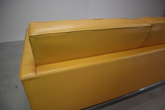 Image 1 of Florence Knoll two-seater sofa in mustard yellow leather