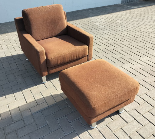 Rolf Benz Sessel + Hocker