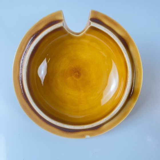 Image 1 of Sarreguemines "cherry" slipware sugar bowl, 1970