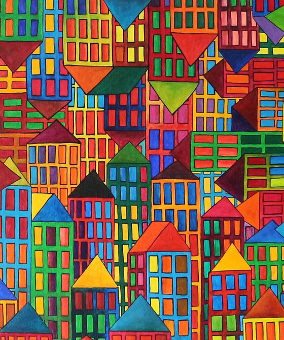 Image 1 of large painting 'gravity 2010'