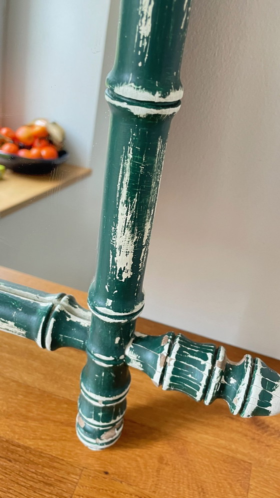 Image 1 of Specchio antico chiamato bambù patinato vintage Francia