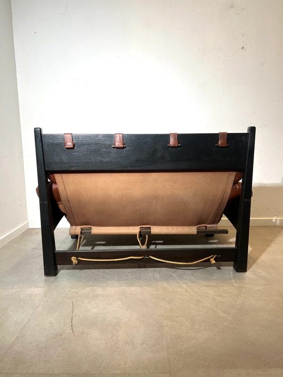 Sofá de 2 plazas de piel Gerard Van Den Berg – Marrón coñac – Loveseat (photo 6 of 6)