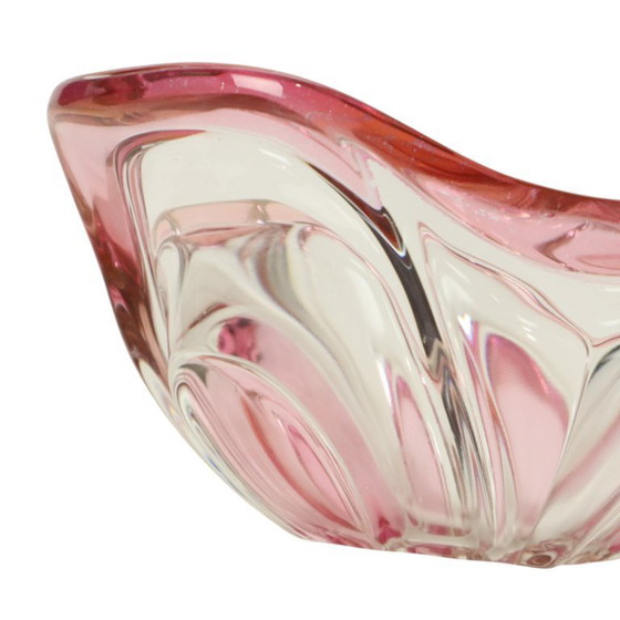 Image 1 of Vintage Murano Schaal Fruitschaal Roze Glas Sixties