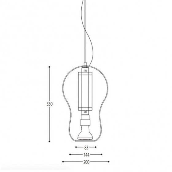Image 1 of Lampada a sospensione di design Dark Choepy Faretto bianco lucido