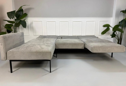 Brühl Roro Soft Sofa Stoff Grau Garnitur Schlafsofa Ecksofa
