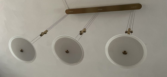 Image 1 of Lampada a sospensione B+M Leuchten 3 luci "regolabile in altezza" Montaggio a soffitto Anni '90