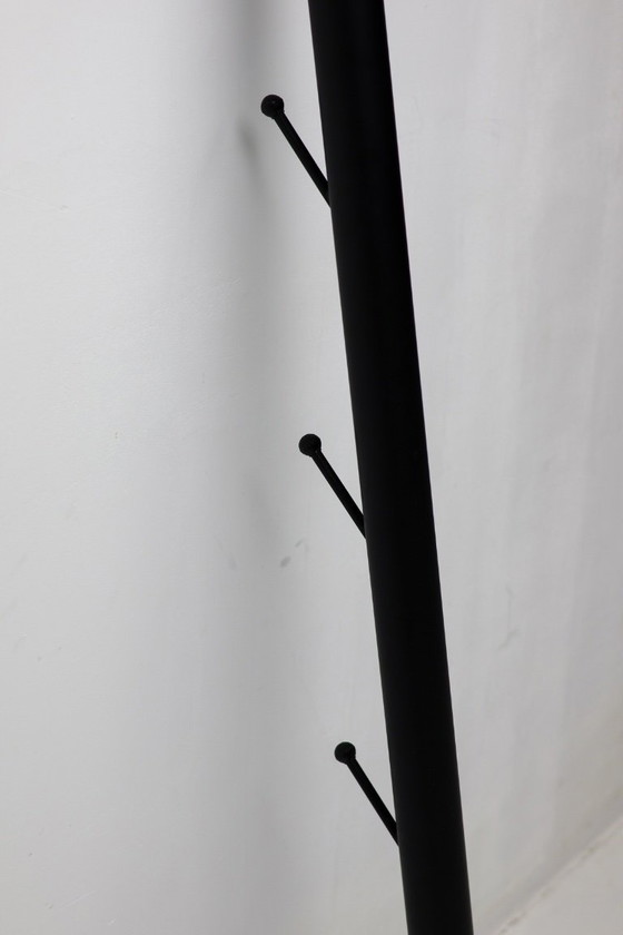 Image 1 of Modern, sleek black coat rack. Stylish and sturdy.