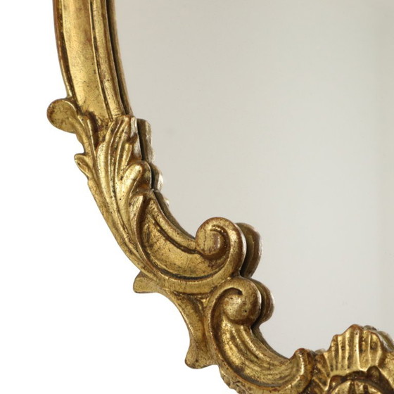 Specchio Francese Dorato a Foglia d'Oro Stile Barocco 60cm – Glass (photo 13 of 21)