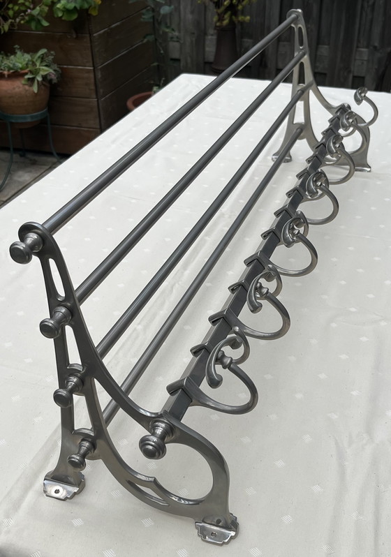 Image 1 of Eichholtz Hudson Wall Coat Rack | Large Version | Nickel | New Condition