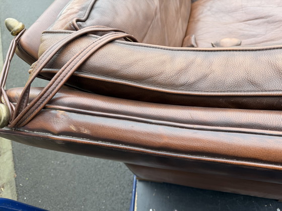 Image 1 of Mooie Muylaert 2 zits banque van rundleder à Cognacckleur