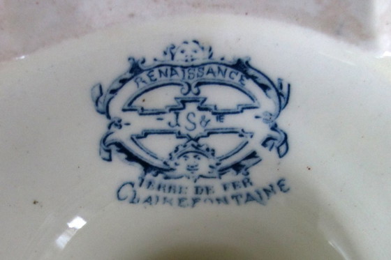 Image 1 of Pequeña compotera renacentista de loza de hierro procedente de Clairefontaine, siglo XIX